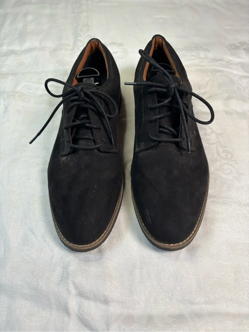 H&M Men’s Black Suede Look Derby Shoes Lace Up Dress Casual Sz 9
